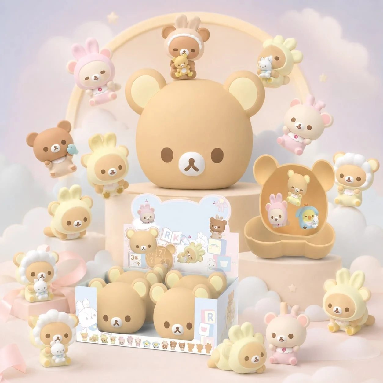 RILAKKUMA - Nuonuo Baby Series Blind Box - 1 Unidade (3 Figuras)